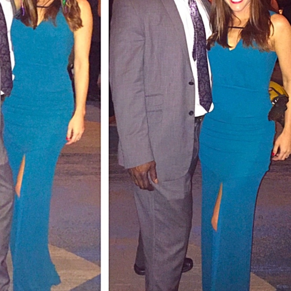 Yigal Azrouel Teal Size 2 Formal Dress